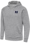 Main image for Mens Michigan Wolverines Grey Antigua Victory Law Hooded Sweatshirt