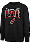 Main image for 47 Carolina Hurricanes Mens Black Brush By Headline Long Sleeve Crew Sweatshirt