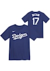 Main image for Shohei Ohtani  Los Angeles Dodgers Boys Navy Blue Home NN Short Sleeve T-Shirt