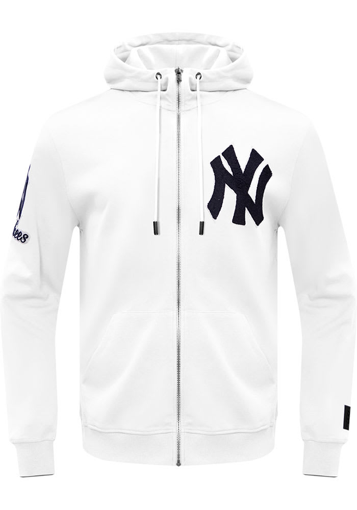 Pro Standard New York Yankees Mens WHITE Chenille Zip - 64920046