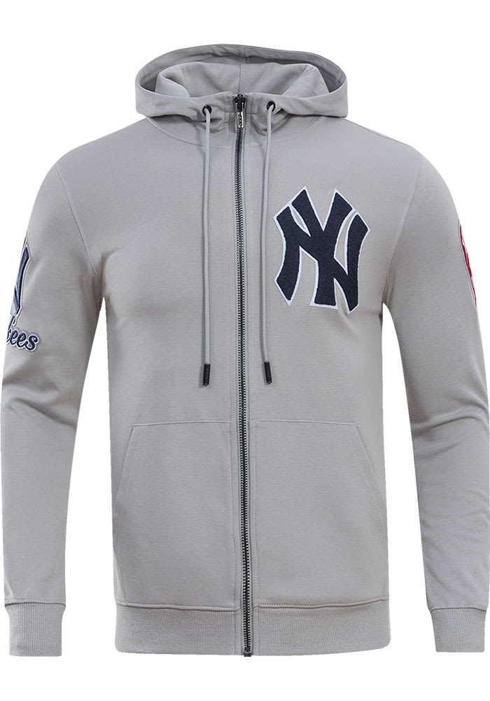 Pro Standard New York Yankees Mens GRAY Chenille Zip - 64920048