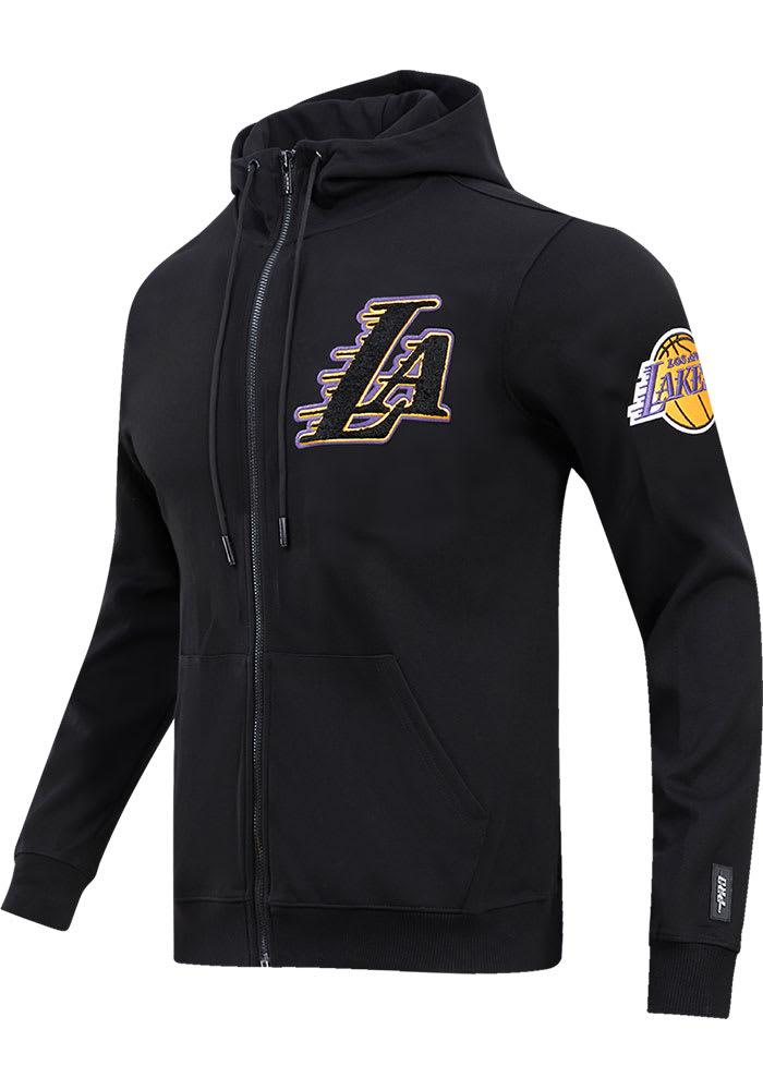 LACロゴパーカ(size XL) Pro Standard Los Angeles Lakers Mens BLACK Chenille Zip - 64920075