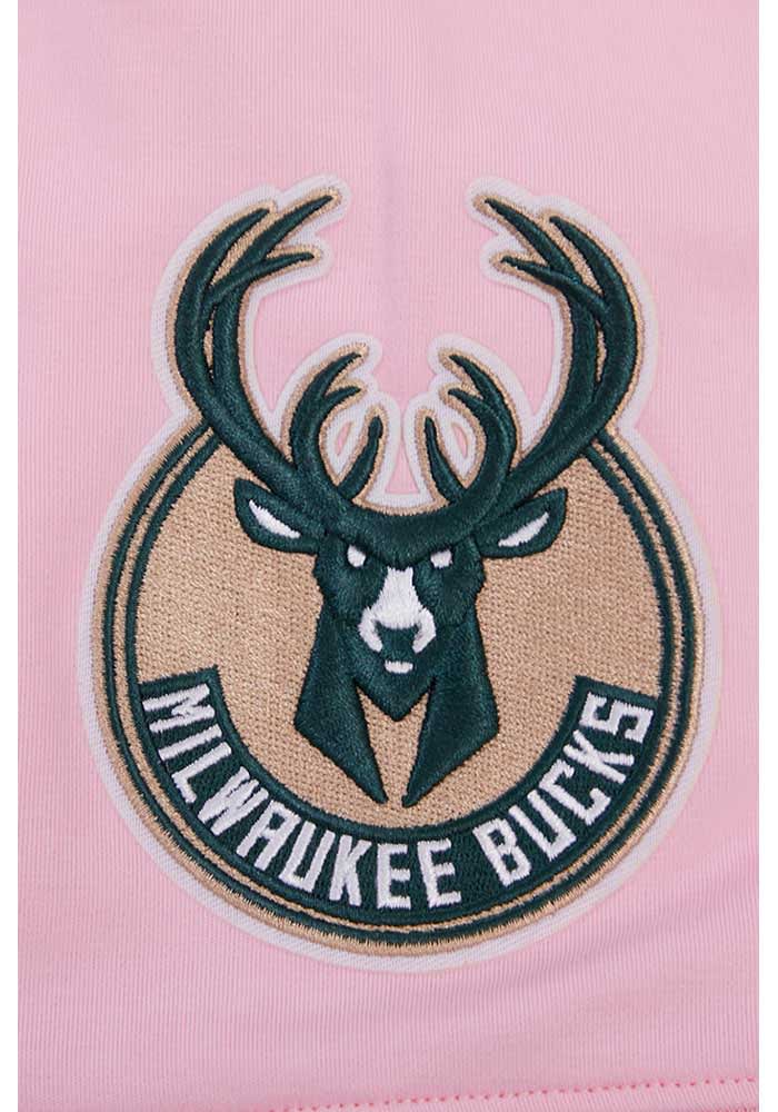 Pro Standard Milwaukee Bucks PINK Chenille Striped Short Sleeve