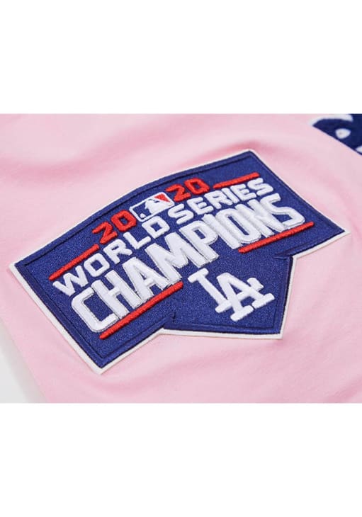 Pro Standard Los Angeles Dodgers Pink Chenille Short Sleeve Fashion T Shirt