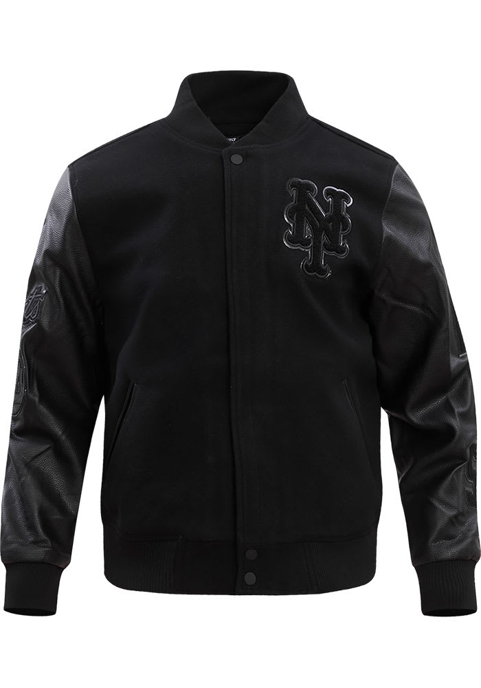 Mets スタジャン ブラック Pro Standard New York Mets Mens BLACK Tonal Heavyweight Jacket