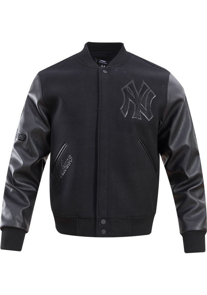 Pro Standard New York Yankees Mens BLACK Tonal Heavyweight Jacket