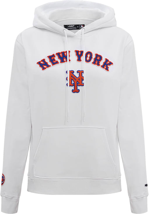 Pro Standard New York Mets Womens WHITE Classic Hoodie 64920741