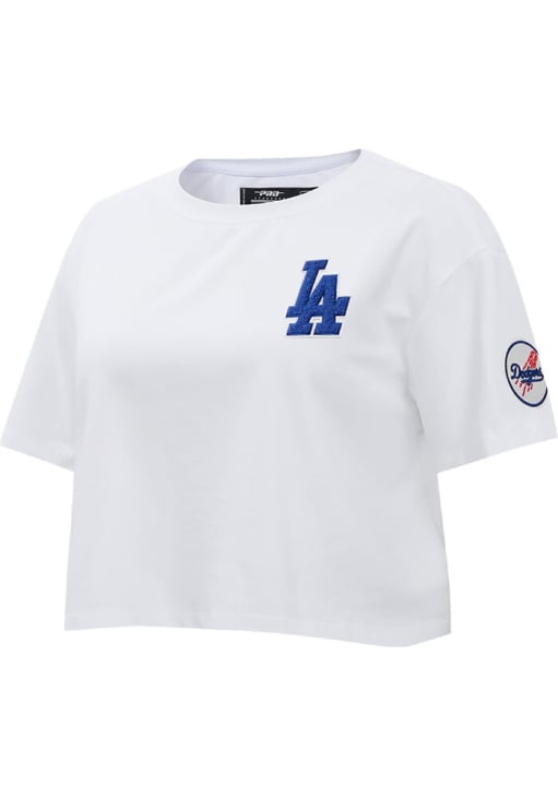 Pro Standard Los Angeles Dodgers Womens White Boxy Short Sleeve T-Shirt