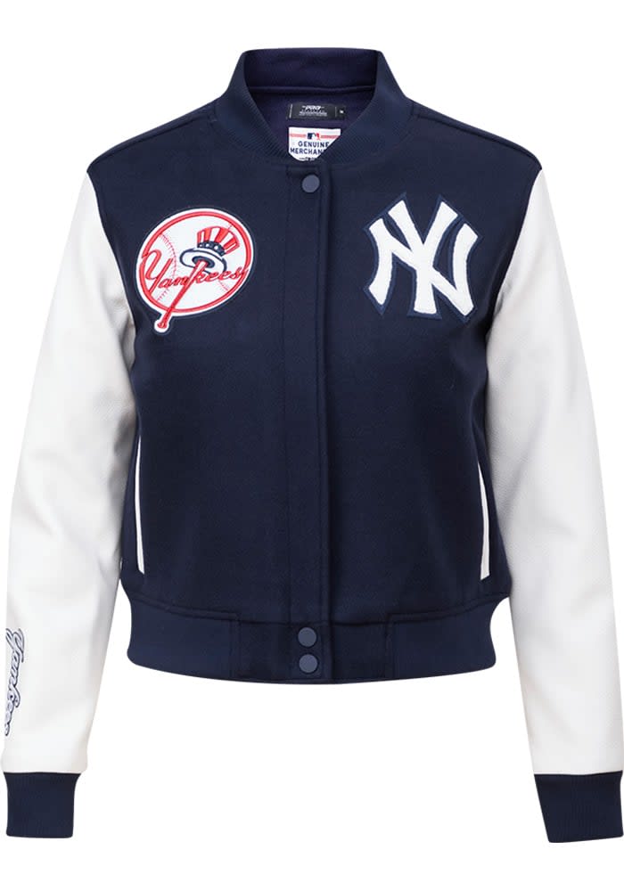 New York Yankees Pro Standard Womens NAVY Wool Varsity Heavy