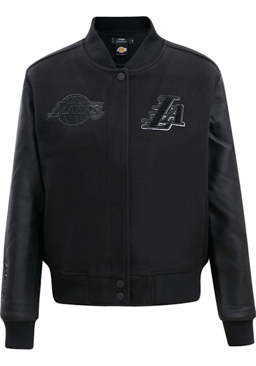 Los Angeles Lakers Pro Standard Womens BLACK Tonal Wool Varsity 