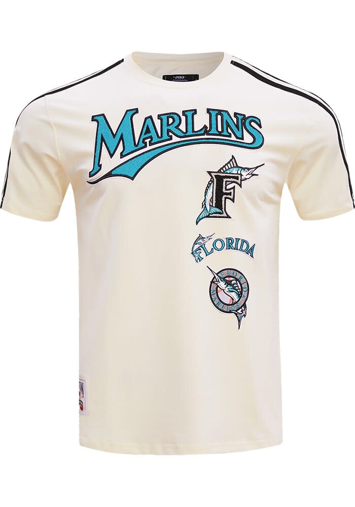 Pro Standard Miami Marlins CREAM Retro Chenille Short Sleeve