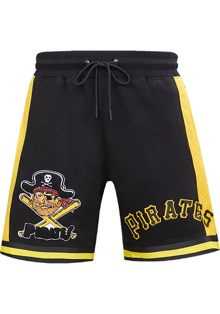 Pittsburgh Pirates Mens Pro Standard BLACK Retro Chenille Shorts