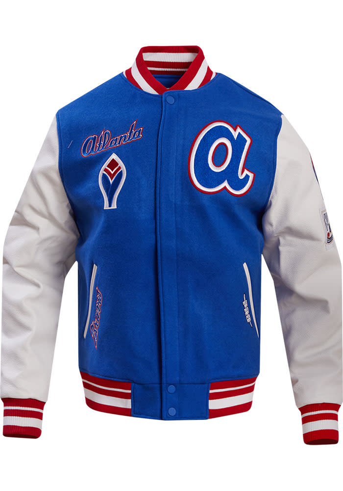 Pro Standard Atlanta Braves Mens ROYAL Retro Wool Varsity