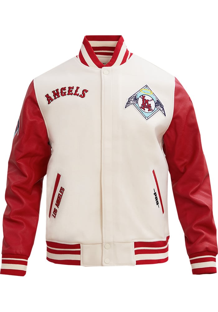 Pro Standard Los Angeles Angels Mens White Retro Wool Varsity