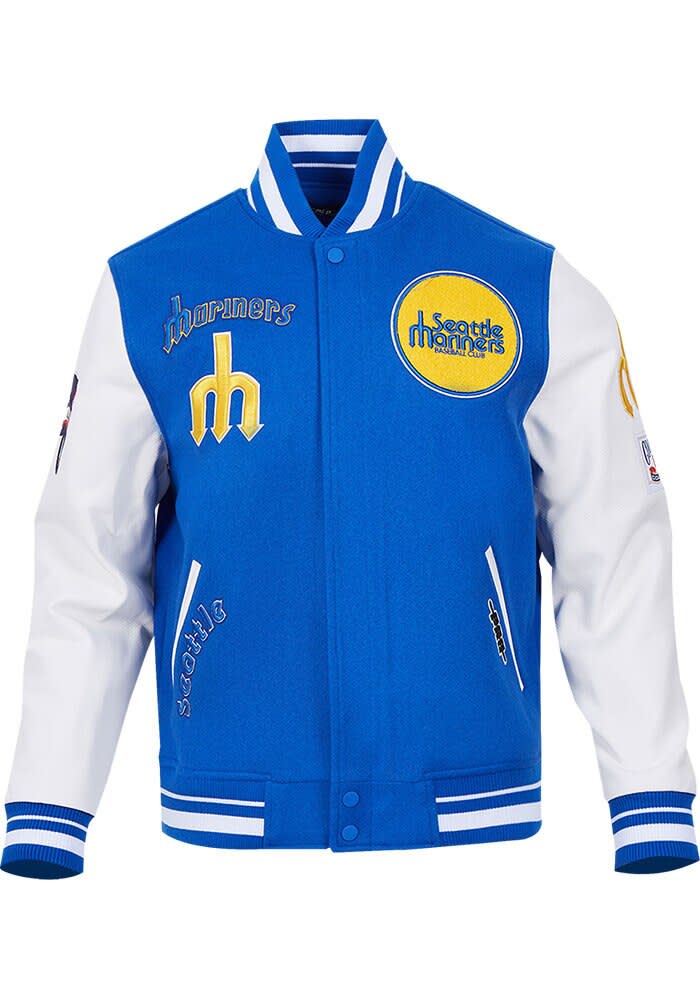 Pro Standard Seattle Mariners Mens ROYAL Retro Wool Varsity