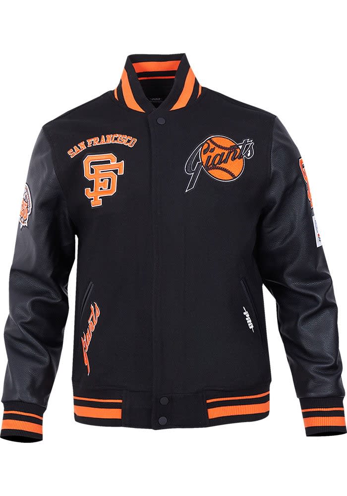 Pro Standard San Francisco Giants Mens BLACK Retro Wool Varsity