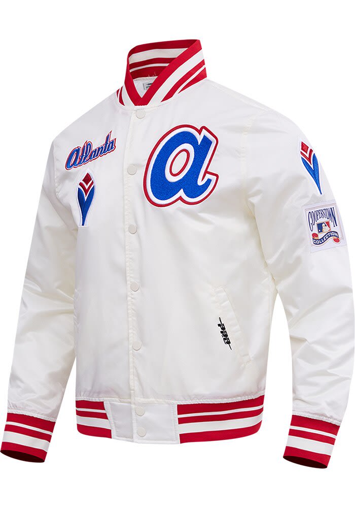 Pro Standard Atlanta Braves Mens White Retro Classic Satin Light