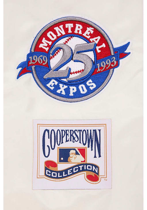 Pro Standard Montreal Expos Mens White Retro Classic Satin Light Weight Jacket