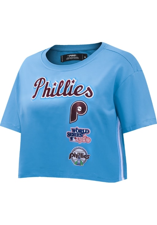 Pro Standard Philadelphia Phillies Womens Blue Retro Boxy Short Sleeve T-Shirt