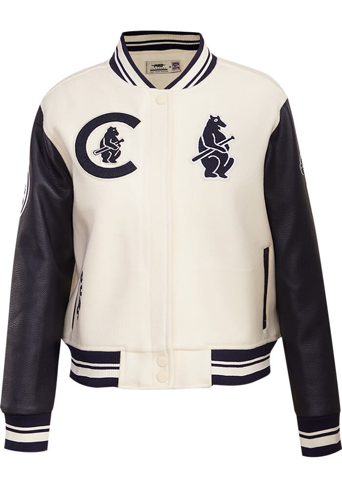Chicago Cubs Pro Standard Womens White Retro Wool Varsity Heavy