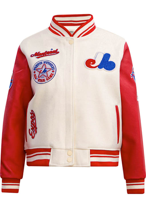 Montreal Expos Pro Standard Womens White Retro Wool Varsity Heavy