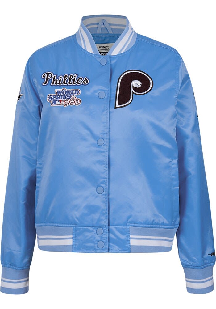 Philadelphia Phillies スタジアムジャケットプロスタンダード Philadelphia Phillies Pro Standard Womens BLUE Retro Classic Satin