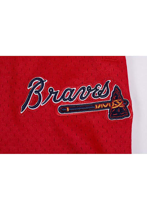Atlanta Braves Mens Pro Standard NAVY/RED Script Tail Shorts