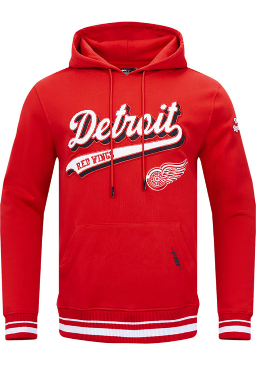 Pro Standard Detroit Red Wings Mens Red Script Tail Fashion Hood