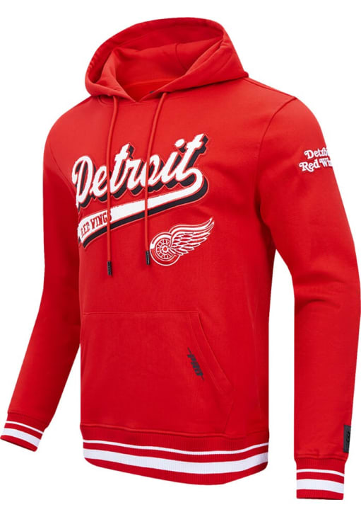 Pro Standard Detroit Red Wings Mens Red Script Tail Fashion Hood