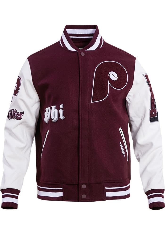 Pro Standard Philadelphia Phillies Mens WINE Retro Old English