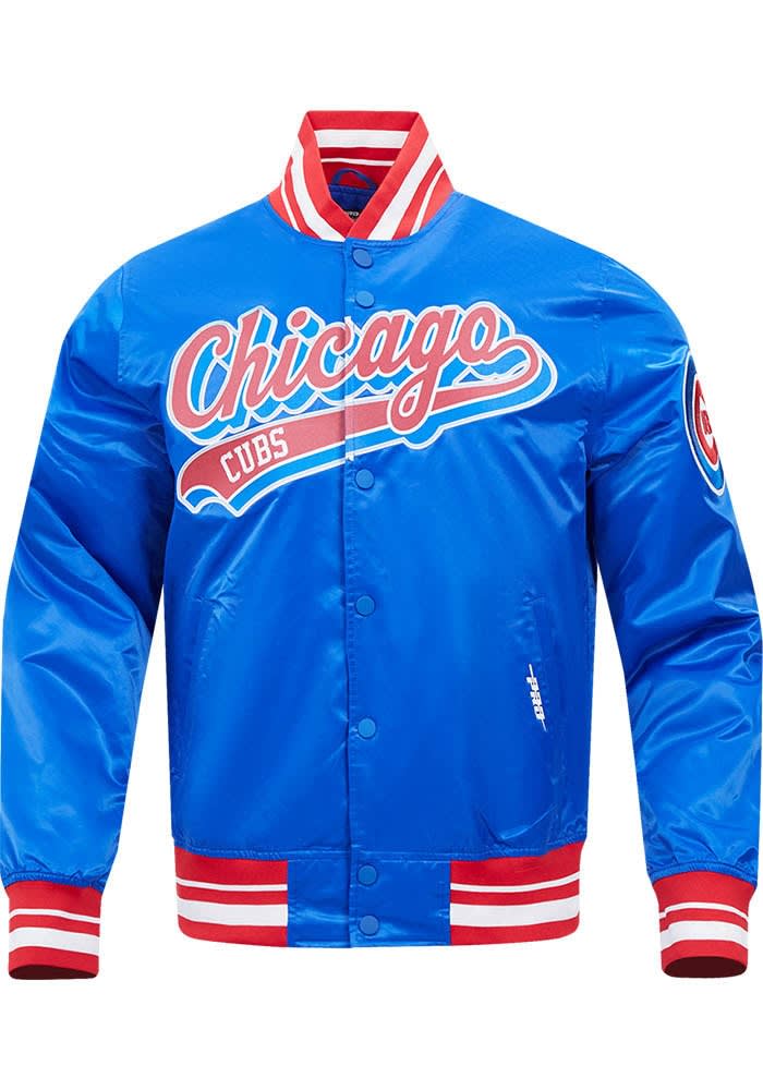 Pro Standard Chicago Cubs Script Tail Satin Light Weight Jacket