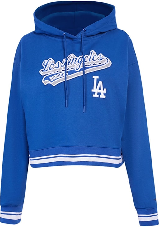 Pro Standard Los Angeles Dodgers Womens BLUE Script Tail Cropped