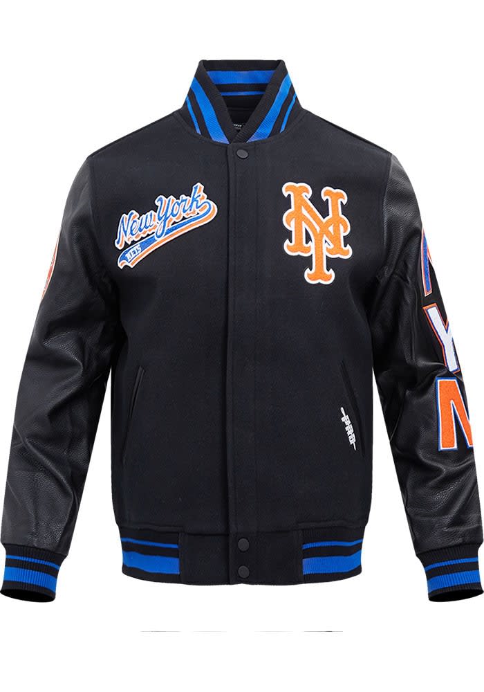 New York Mets Pro Standard Womens BLACK/ROYAL Script Tail Varsity