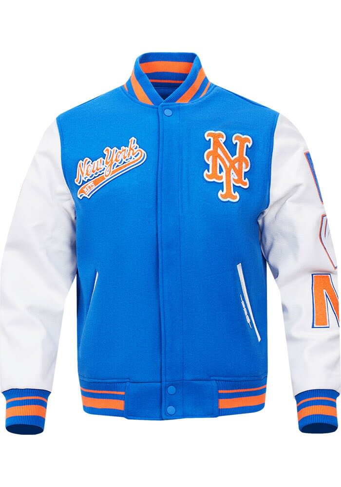 New York Mets Pro Standard Womens ROYAL/ORANGE Script Tail Varsity