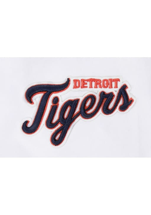 Pro Standard Detroit Tigers Womens White Script Tail Boxy Short Sleeve T-Shirt