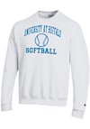 Main image for Mens Buffalo Bulls White Champion Softball Powerblend Crew Sweatshirt