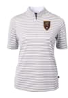 Main image for Cutter and Buck Real Salt Lake Womens Grey Virtue Eco Pique Stripe Short Sleeve Polo Shirt