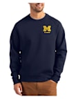 Main image for Mens Michigan Wolverines Navy Blue Cutter and Buck Alumni Roam Crew Sweatshirt