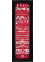 Detroit Pistons 6x20 inch Family Cheer Sign