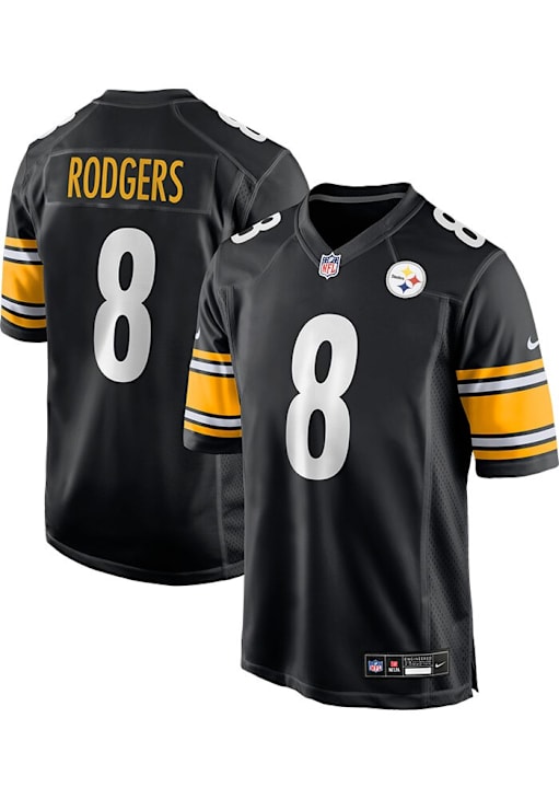 Aaron Rodgers Pittsburgh Steelers BLACK Home Jersey 6542691