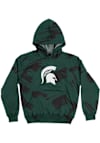 Main image for Youth Michigan State Spartans Green Vive La Fete Paint Brush Long Sleeve Hood