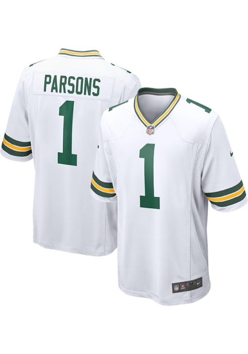 Micah Parsons  Nike Green Bay Packers White Road Football Jersey