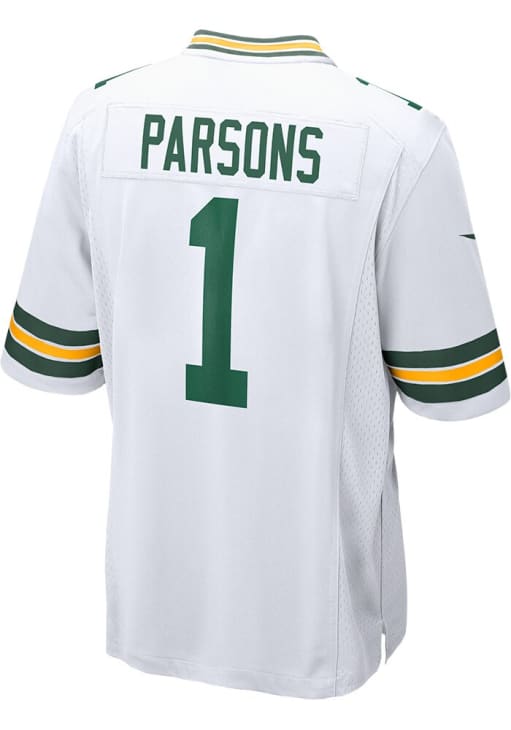 Micah Parsons  Nike Green Bay Packers White Road Football Jersey