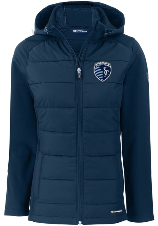 Sporting Kansas City Cutter and Buck Womens NAVY Evoke Hood Heavy ...