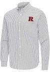 Main image for Mens Rutgers Scarlet Knights Ash Antigua Ellis Long Sleeve Dress Shirt