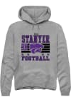 Main image for Brad Stanyer Rally Mens Grey K-State Wildcats NIL Striped Player Hood