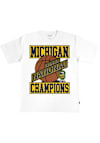 Main image for White Michigan Wolverines Basketball Deep Cuts Heavyweight Short Sleeve Fashion T Shirt