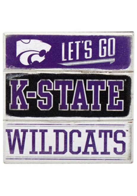 K-State Wildcats Purple Wood Planked Magnet