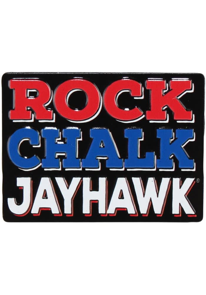 Kansas Jayhawks BLACK Rock Chalk Magnet - 67360011
