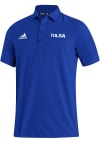 Main image for Mens Tulsa Golden Hurricane Blue Adidas Tulsa Wordmark Stadium Coaches Short Sleeve Polo Shirt